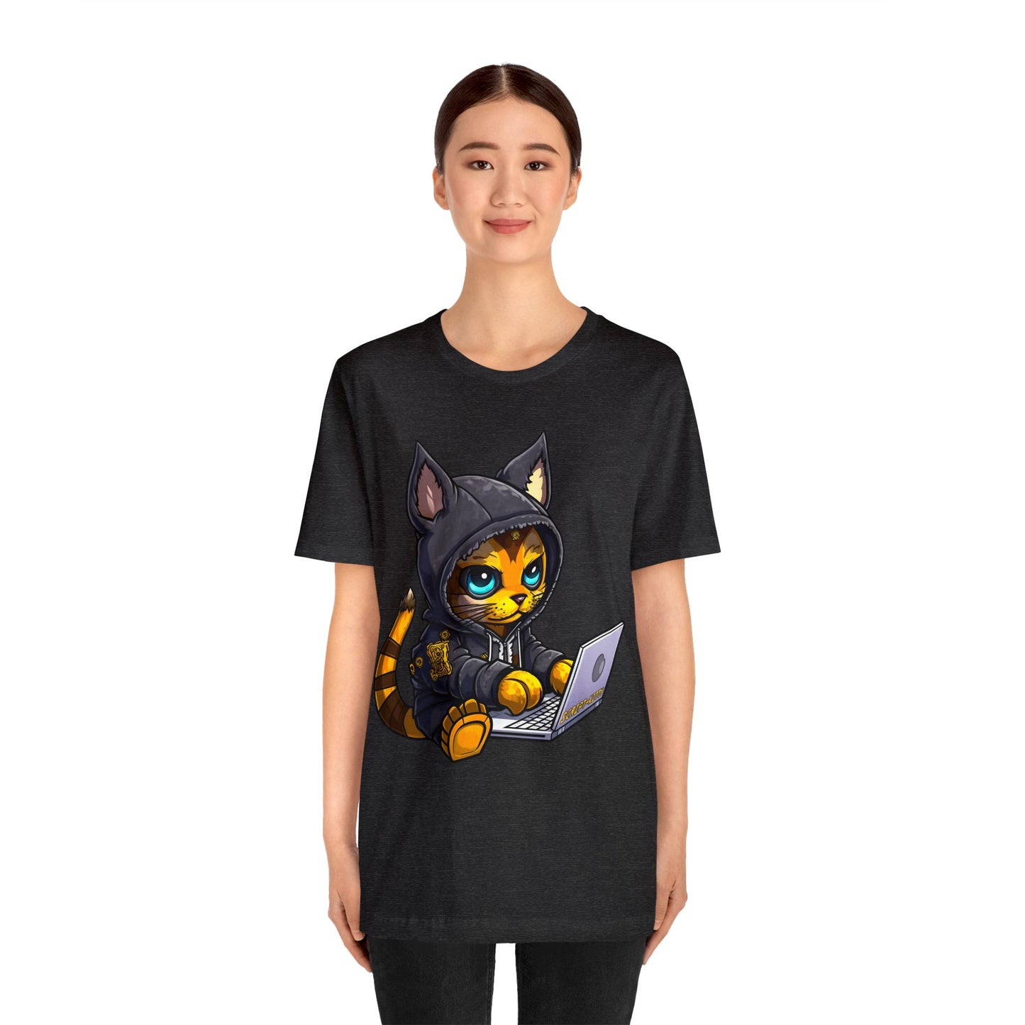Yellow Script KItty Tee