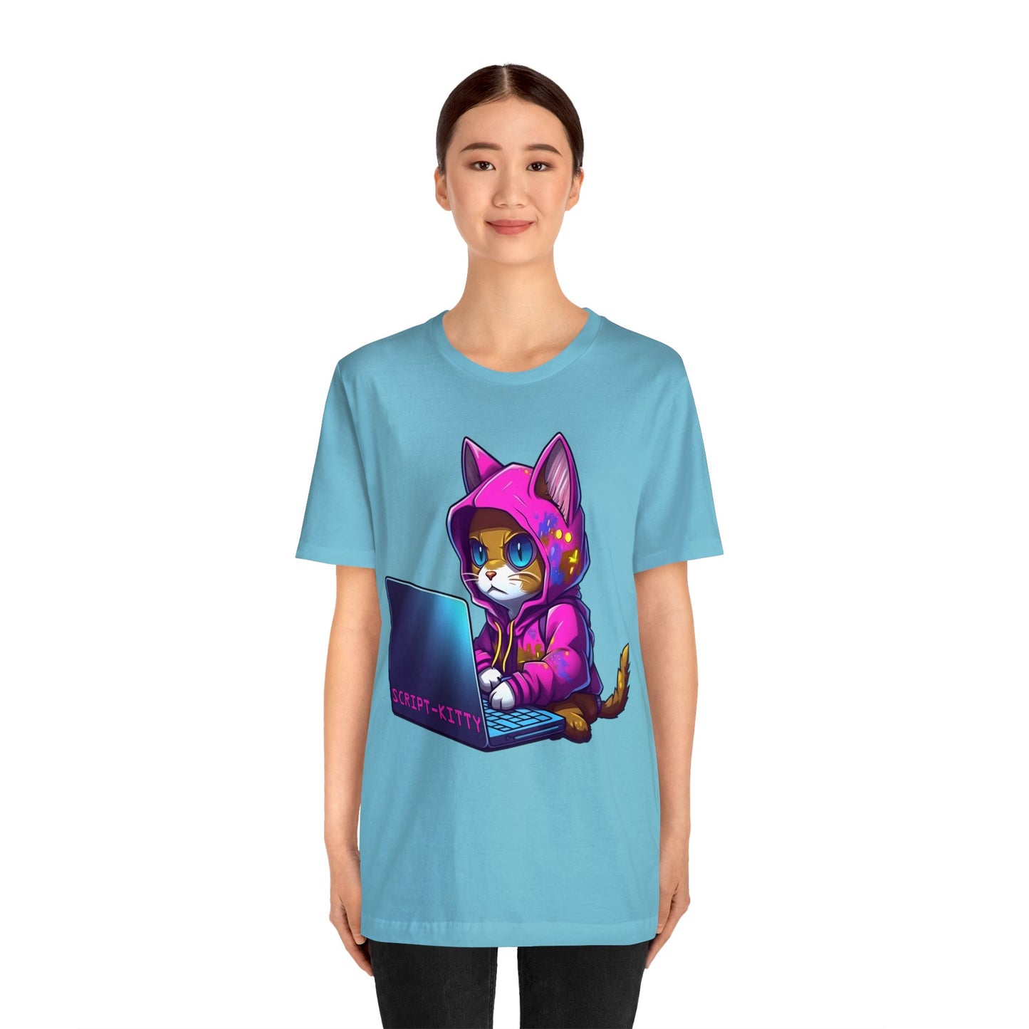 Pink Script Kitty Tee