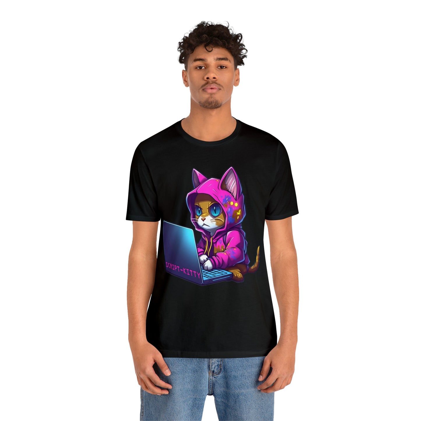 Pink Script Kitty Tee