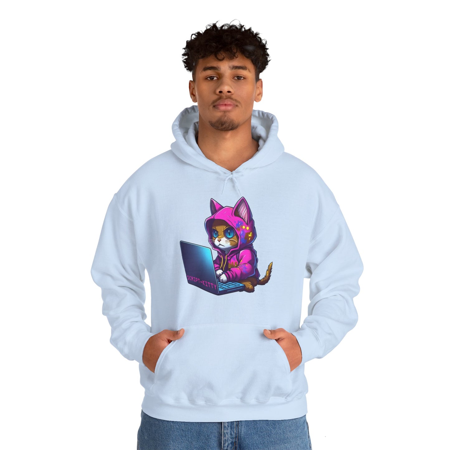 Pink Script Kitty Hooded Sweatshirt