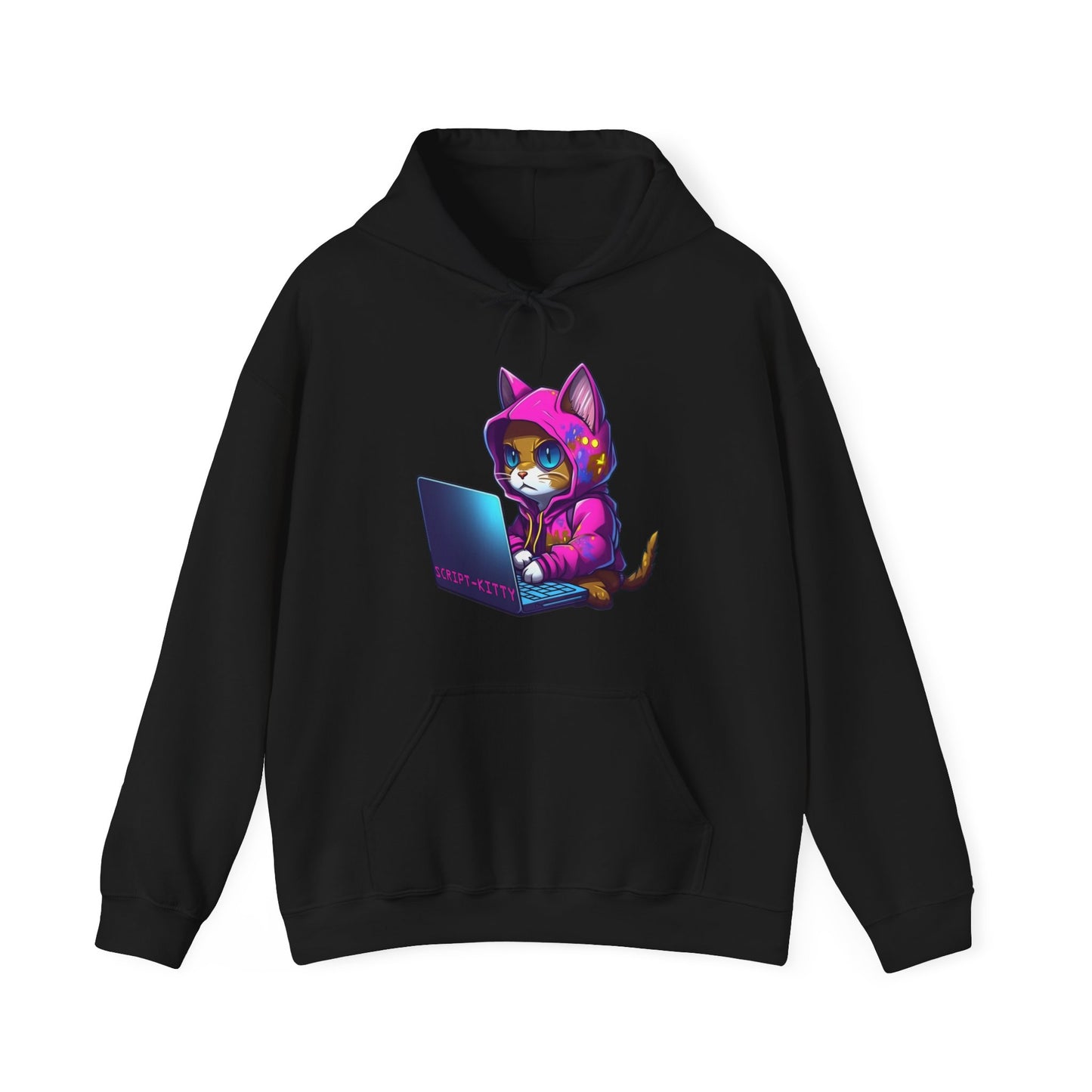 Pink Script Kitty Hooded Sweatshirt