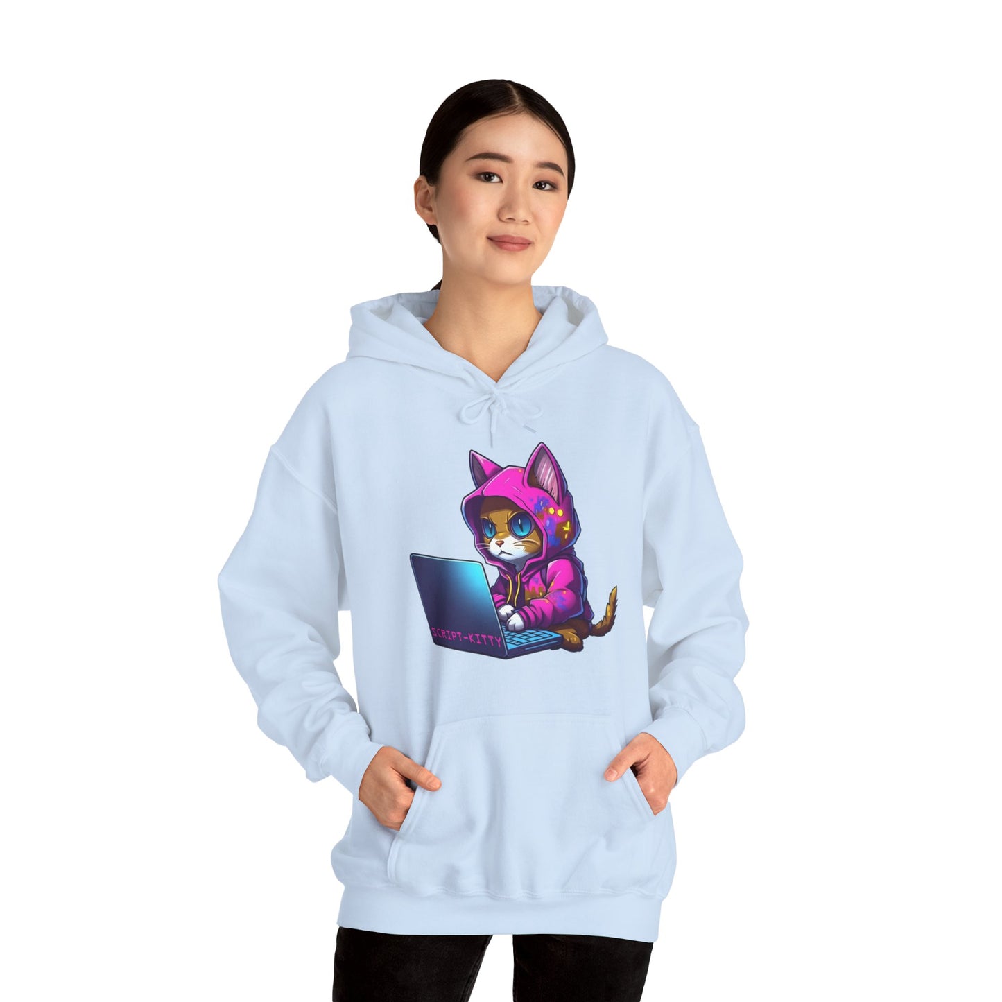 Pink Script Kitty Hooded Sweatshirt