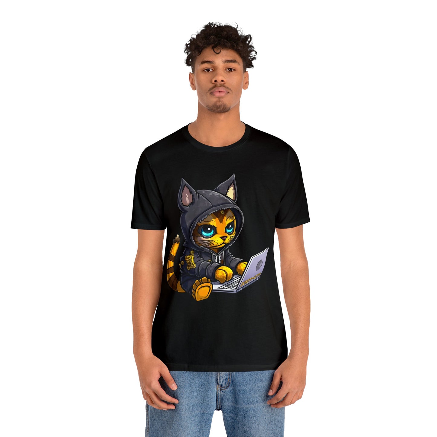 Yellow Script KItty Tee