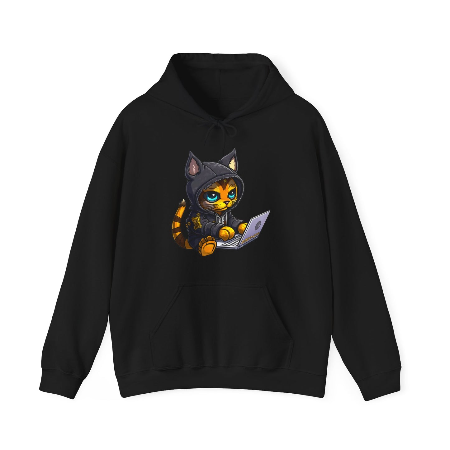 Yellow Script Kitty Hooded Sweatshirt